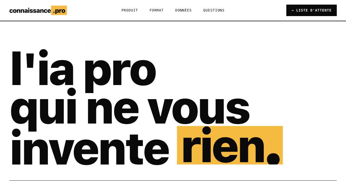 Présentation de Connaissance — Mémoire IA